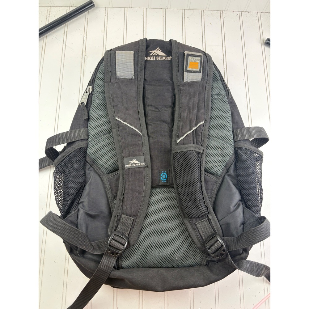 High Sierra Swerve Laptop Black Multi Compartment School Travel Backpack Bag - Picture 12 of 14